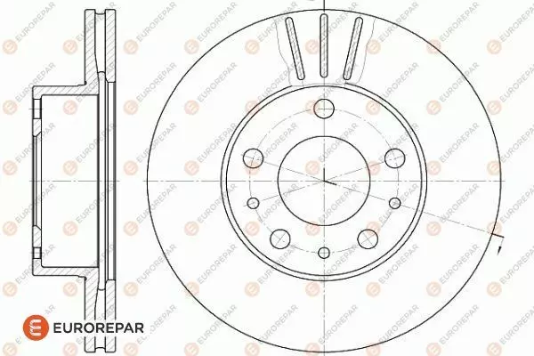 1618878280 EUROREPAR Тормозной диск