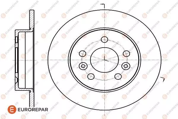 1618880580 EUROREPAR Диск тормозной