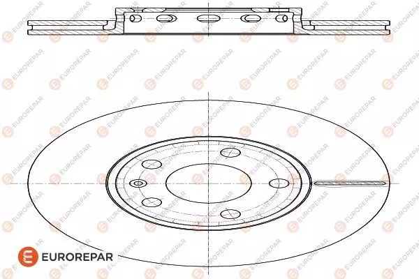 1618880980 EUROREPAR Тормозной диск