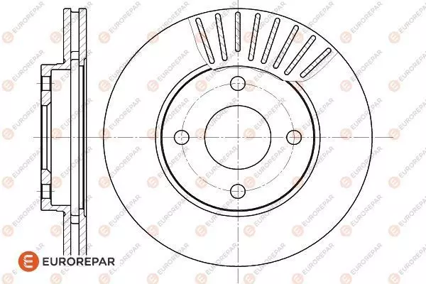 Тормозной диск EUROREPAR 1618881080