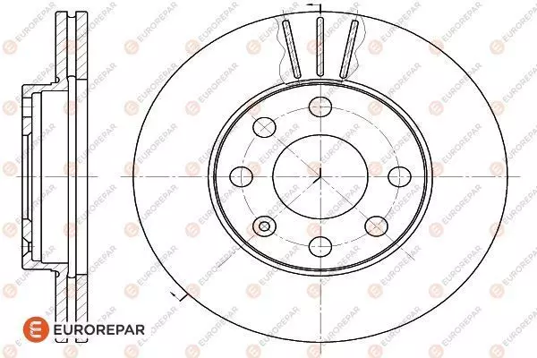 Тормозной диск EUROREPAR 1618881380