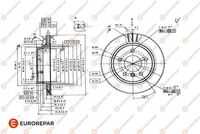 Тормозные диски в упаковке 1 EUROREPAR 1618881980