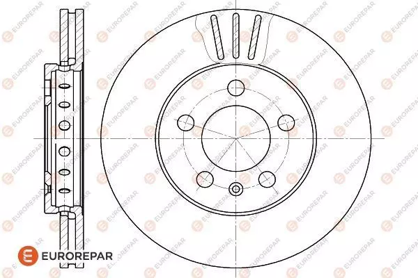 Тормозной диск EUROREPAR 1618882780