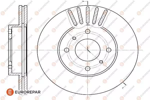 Тормозной диск EUROREPAR 1618882880