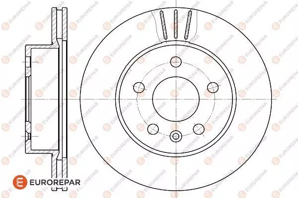 Диск тормозной EUROREPAR 1618884980