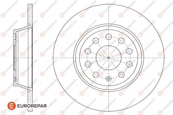 Тормозной диск EUROREPAR 1618885480