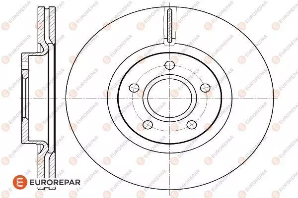 1618887680 EUROREPAR Тормозной диск