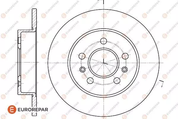 1618888280 EUROREPAR Диск тормозной