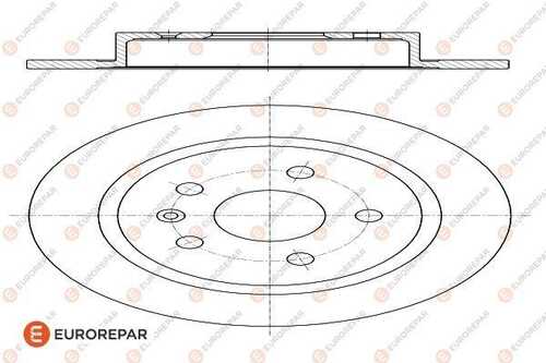 Диск тормозной chevrolet malibu (v300) 2.4 2012 EUROREPAR 1622806080