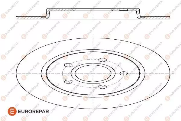 Диск тормозной EUROREPAR 1622806380