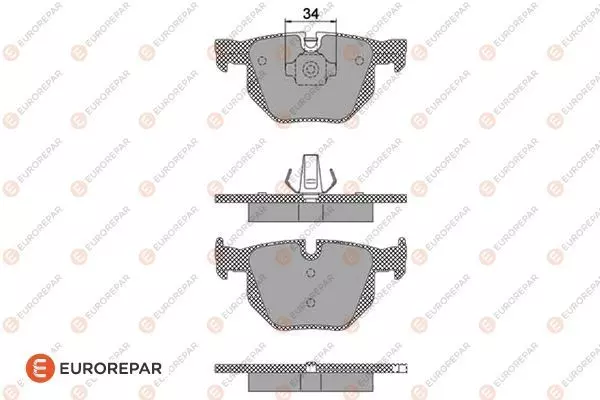 Тормозные колодки EUROREPAR 1623062880