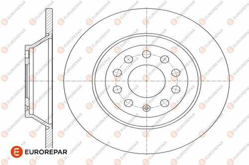 Диск тормозной audi a6 (4f2 c6) 2.0 tfsi 04 rear EUROREPAR 1642770680