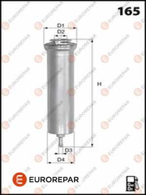 1643624680 EUROREPAR Фильтр топливный BMW 1 E81/E87 2.0D 03>, 5 E60/F10/F11 2.0D-3.0D 03>