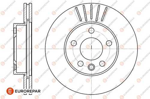 Диск тормозной vw transporter iv 1.9-2.8 90-03 front d280мм. EUROREPAR 1667858680