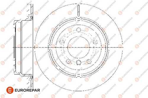 1667861480 EUROREPAR Диск тормозной BMW 1 (E81) 130 i 2006>, front, D=300x20