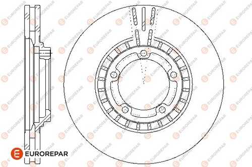 Диск тормозной hyundai h-1 starex (a1) 2.4 97 front d274mm x 26 EUROREPAR 1667870080