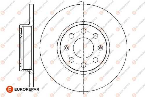Диск тормозной fiat grande punto 05 opel corsa d 06 rear d257 x 12 EUROREPAR 1676009780