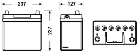 Фото 1 EB455 EXIDE Аккумулятор