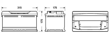 Фото 1 EB802 EXIDE Аккумулятор