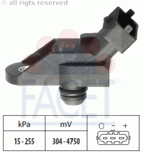 Фото 1 10.3014 FACET Датчик, давление во впускной трубе