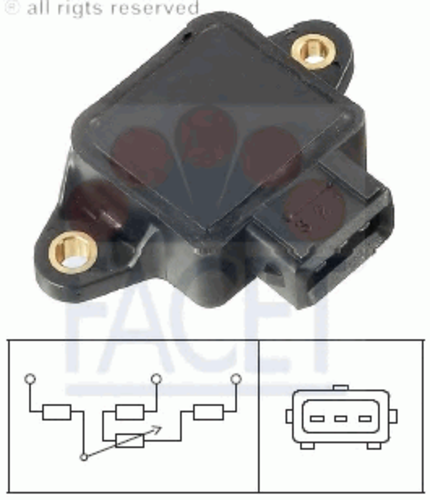 Фото 1 10.5002 FACET Датчик, положение дроссельной заслонки