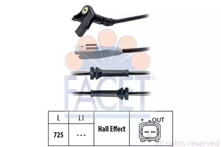 Датчик частоты вращения колеса FACET 21.0092