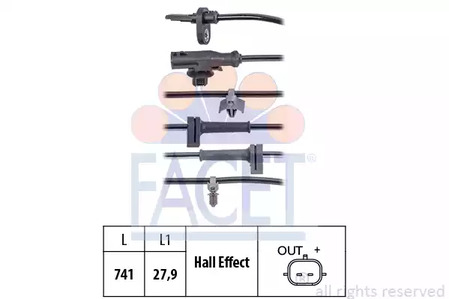 Датчик частоты вращения колеса FACET 21.0124