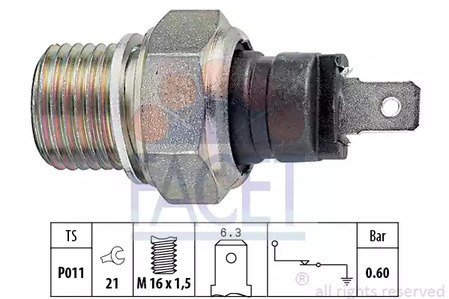 7.0021 FACET Датчик давления масла