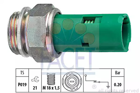 7.0110 FACET Датчик давления масла