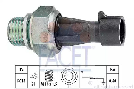 Датчик давления масла FACET 7.0129