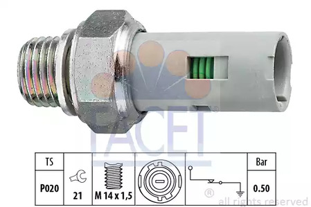 7.0151 FACET Датчик давления масла