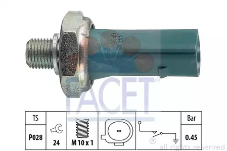 7.0174 FACET Датчик давления масла