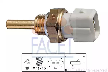 Датчик температура охлаждающей жидкости made in italy - oe equivalent