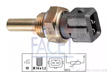 7.3176 FACET Датчик температуры охлаждающей жидкости