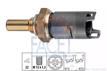 Датчик температуры охлаждающей жидкости FACET 7.3274