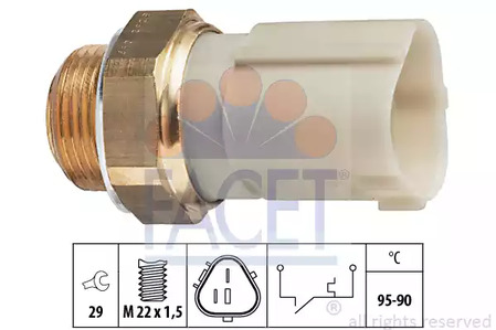 Термовыключатель, вентилятор радиатора FACET 7.5262