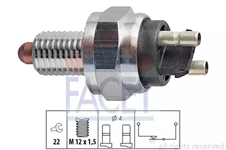 Выключатель фары заднего хода FACET 7.6071