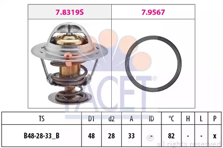 7.8319 FACET Термостат (с прокладкой)