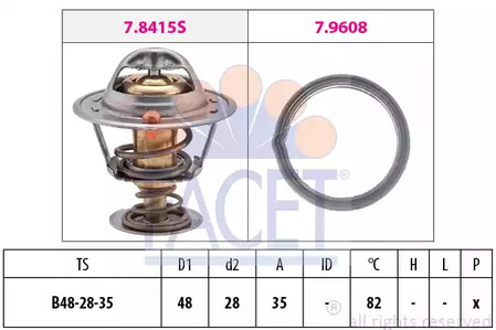 Термостат (с прокладкой) FACET 7.8415