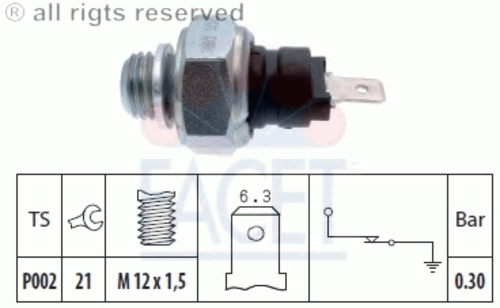 Фото 1 7.0001 FACET Датчик давления масла