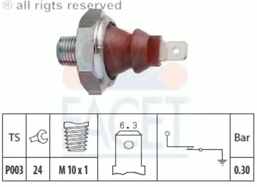 Датчик давления масла FACET 7.0007