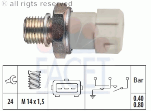 Фото 1 7.0070 FACET Датчик давления масла