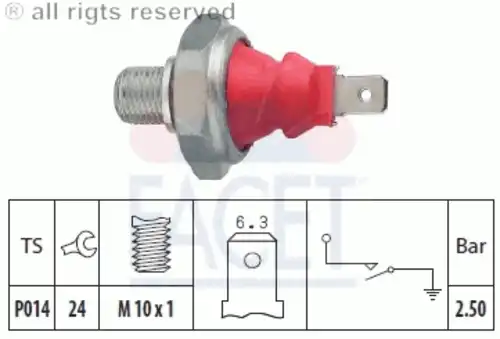 7.0111 FACET Датчик давления масла
