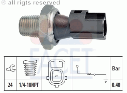 Фото 1 7.0156 FACET Датчик давления масла