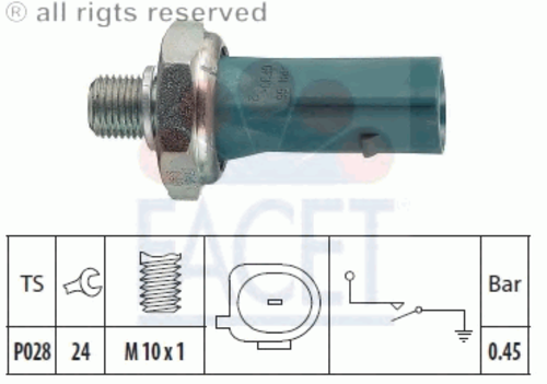 Фото 1 7.0174 FACET Датчик давления масла