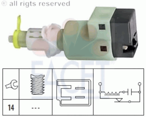 ВЫКЛЮЧАТЕЛЬ ФОНАРЯ СИГНАЛА ТОРМОЖЕНИЯ FACET 7.1107