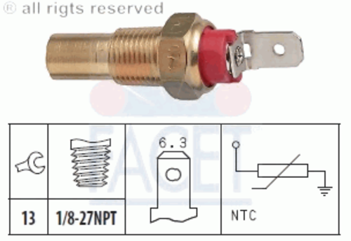 Фото 1 7.3115 FACET Датчик температуры охлаждающей жидкости