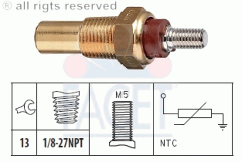 Фото 1 7.3180 FACET Датчик температуры охлаждающей жидкости