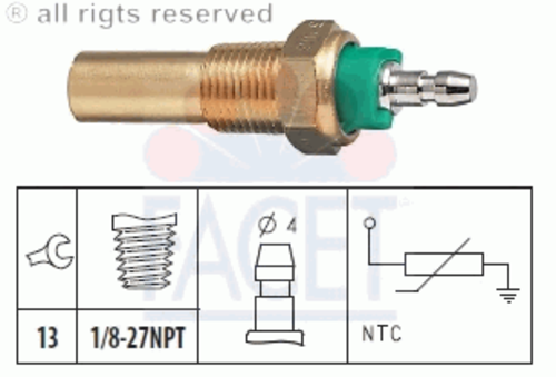 Фото 1 7.3208 FACET Датчик температуры охлаждающей жидкости