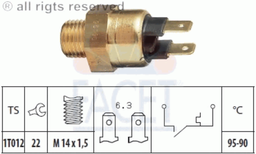 Фото 1 7.5064 FACET Термовыключатель, вентилятор радиатора
